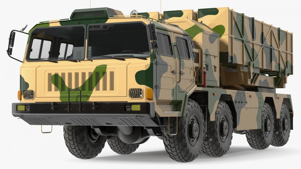 3D Chinese MLRS WS-2D Sand Camouflage Rigged