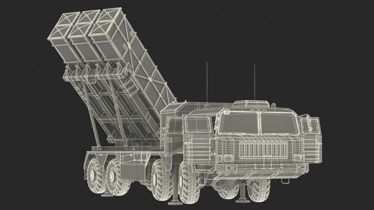 3D Chinese MLRS WS-2D Sand Camouflage Rigged