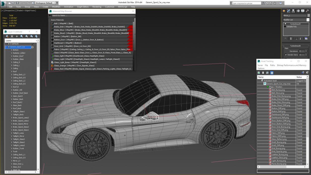 Generic Sport Car 2 3D model