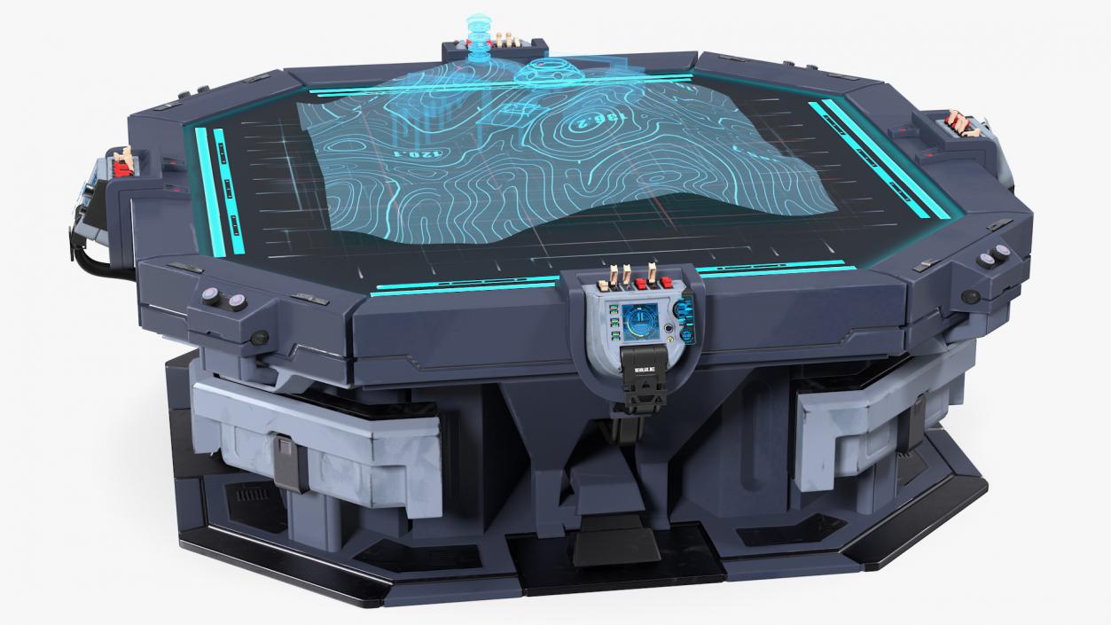 3D Sci-Fi Table with Hologram