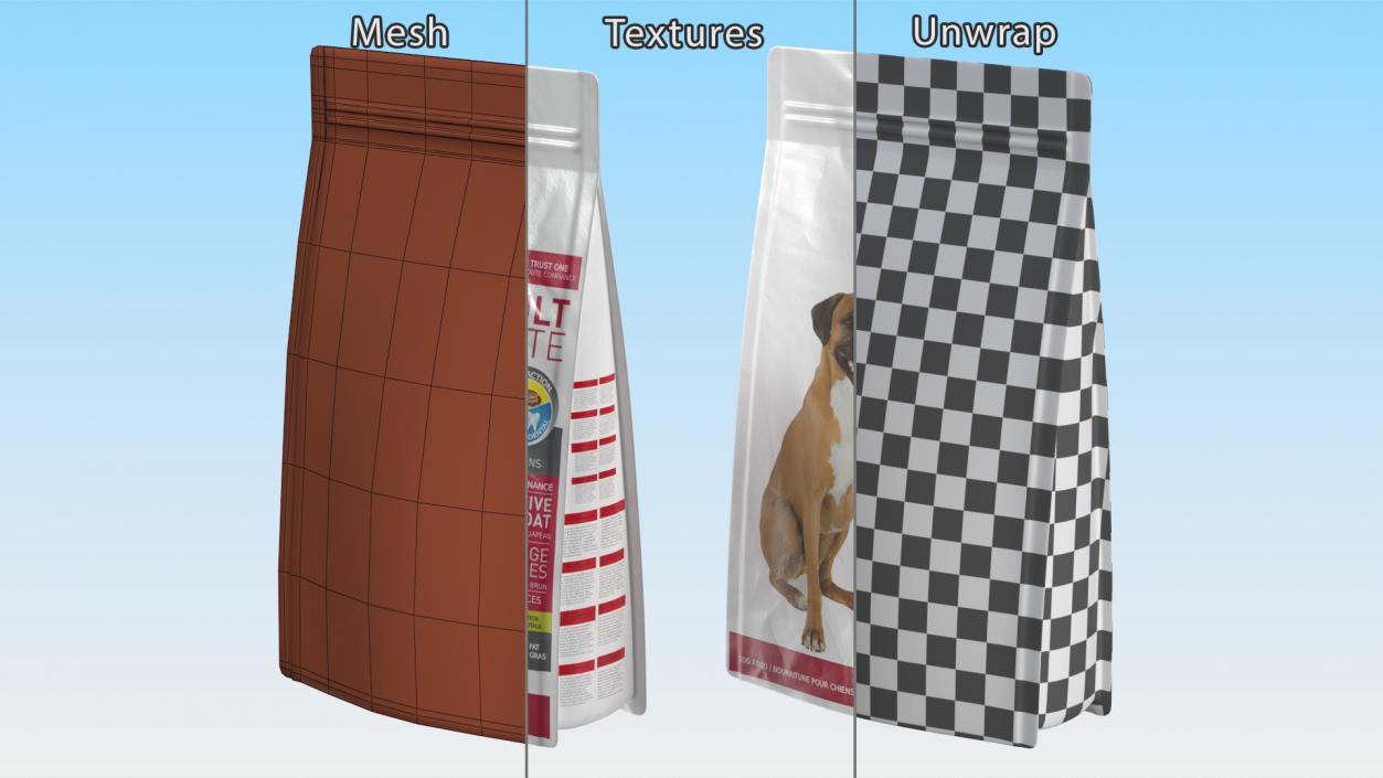 3D Pet Food Large Packages Collection 3