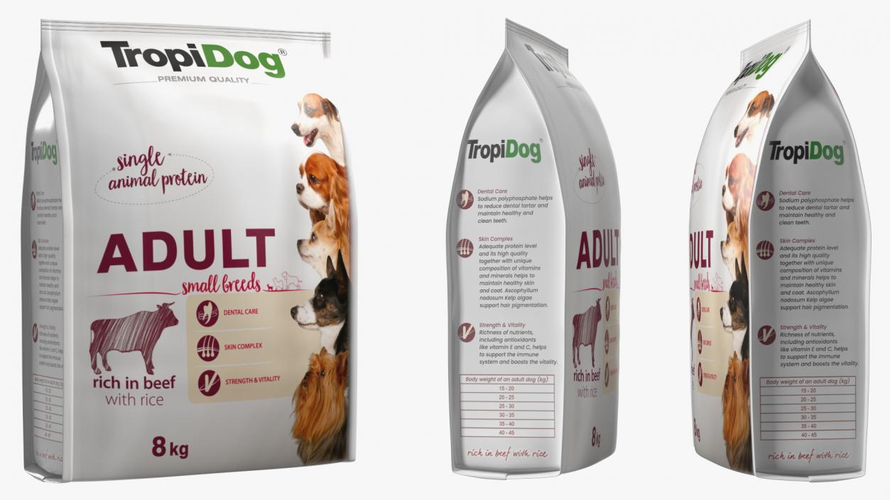 3D Pet Food Large Packages Collection 3