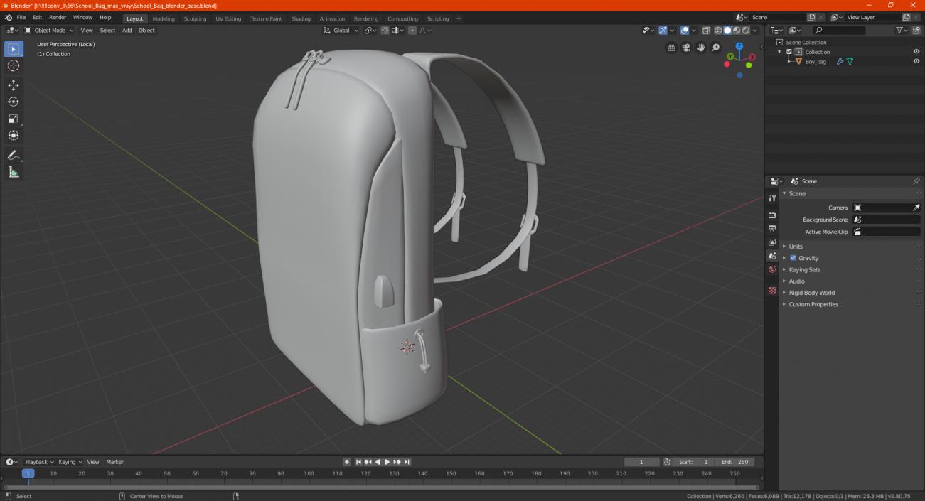 3D model School Bag