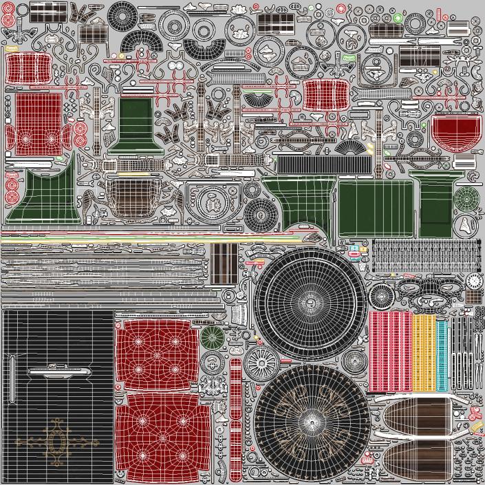 Retro Time Machine by Herbert Wells Rigged 3D