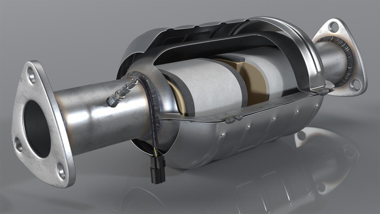 3D Catalytic Converter Cross Section model