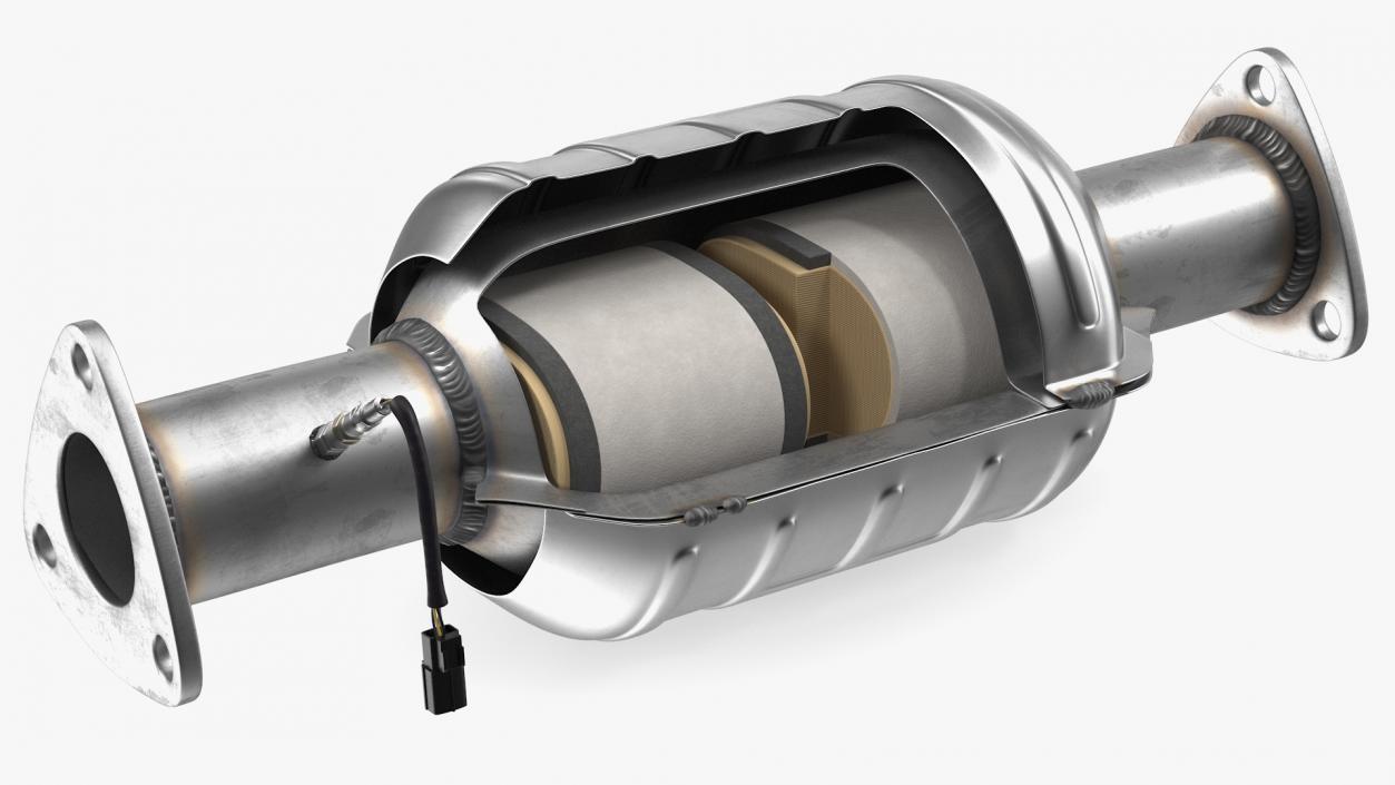 3D Catalytic Converter Cross Section model