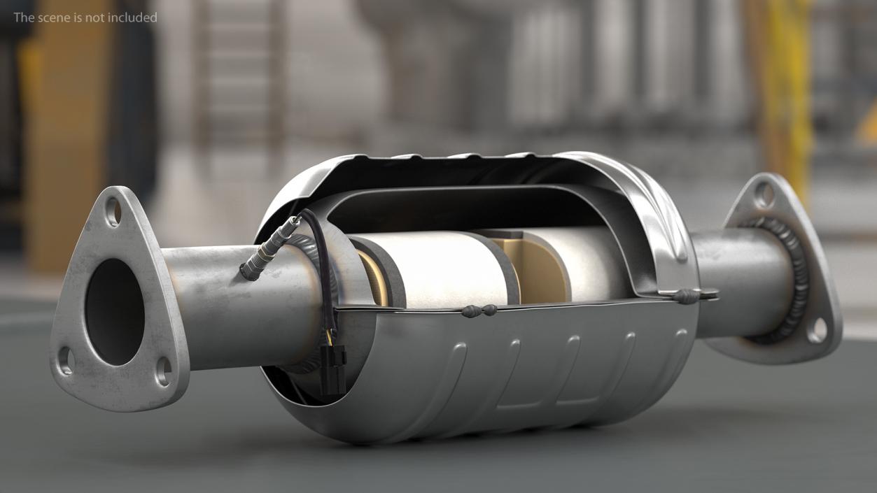 3D Catalytic Converter Cross Section model