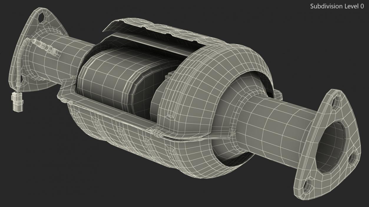 3D Catalytic Converter Cross Section model