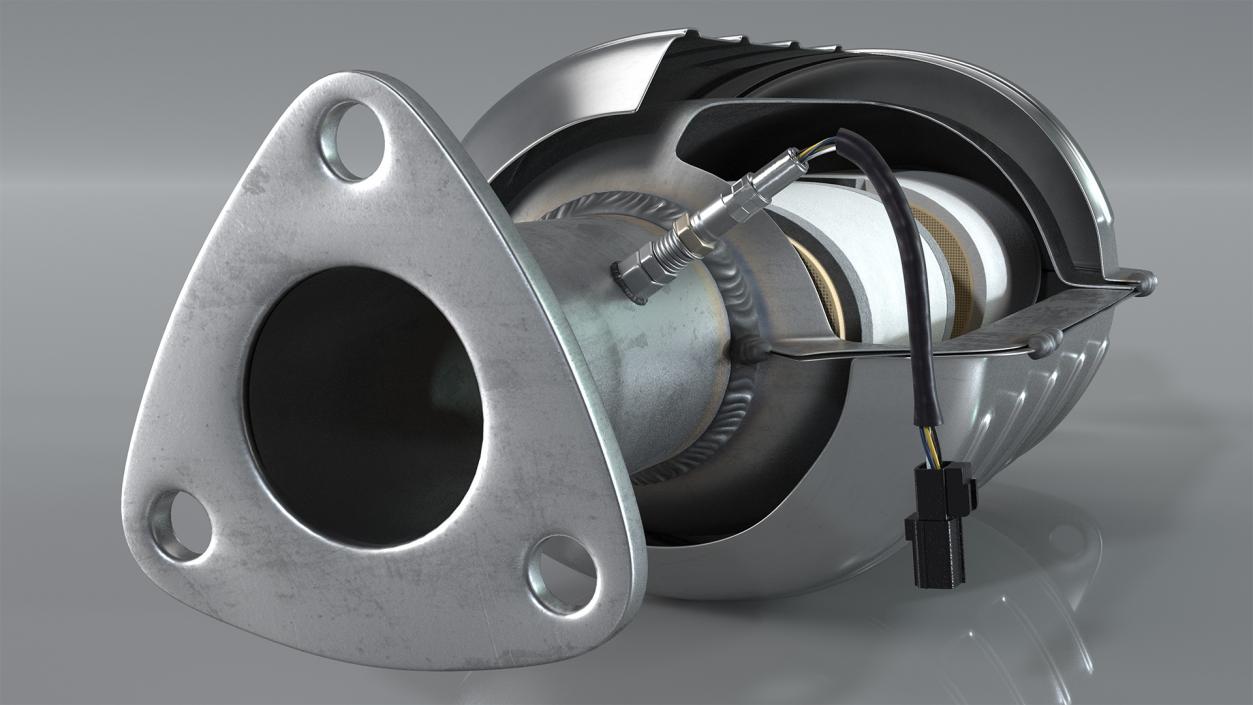 3D Catalytic Converter Cross Section model