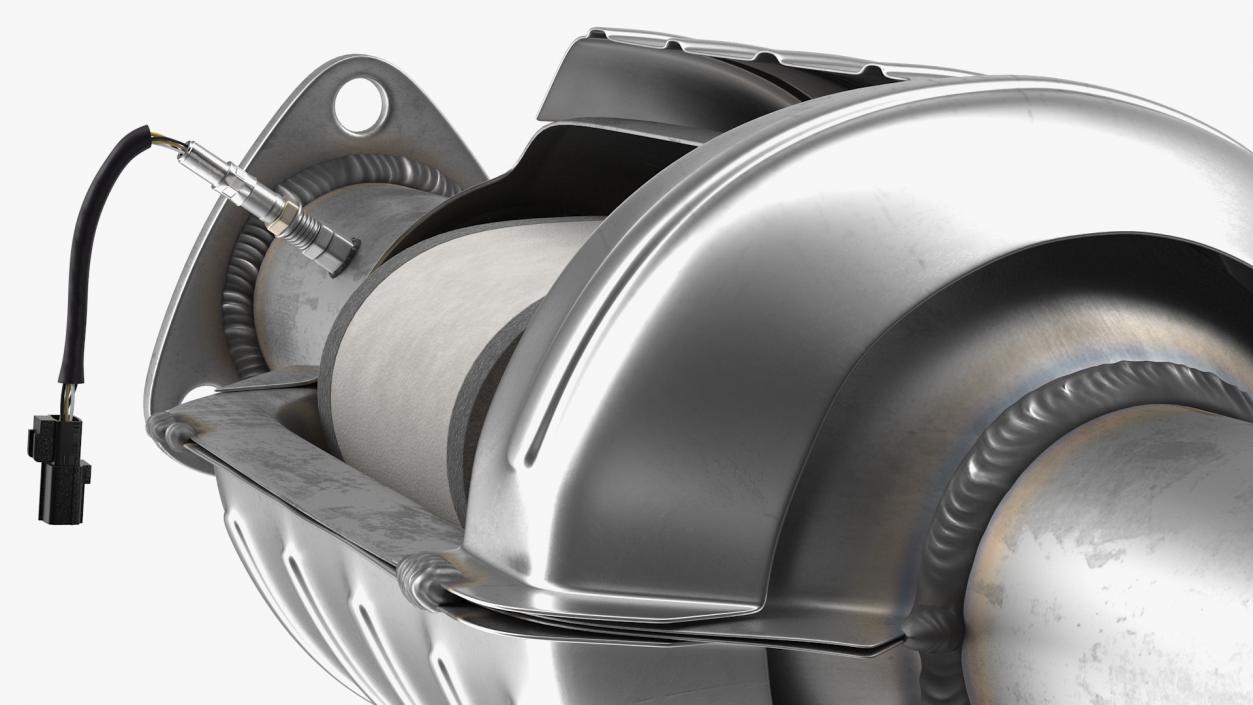 3D Catalytic Converter Cross Section model