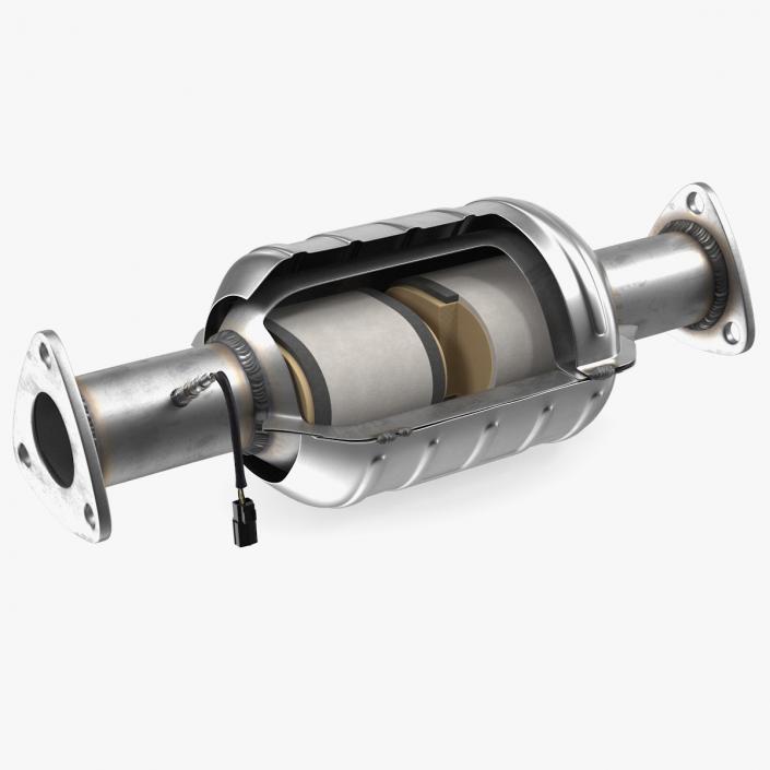 3D Catalytic Converter Cross Section model