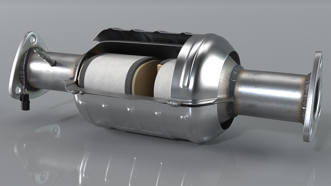 3D Catalytic Converter Cross Section model