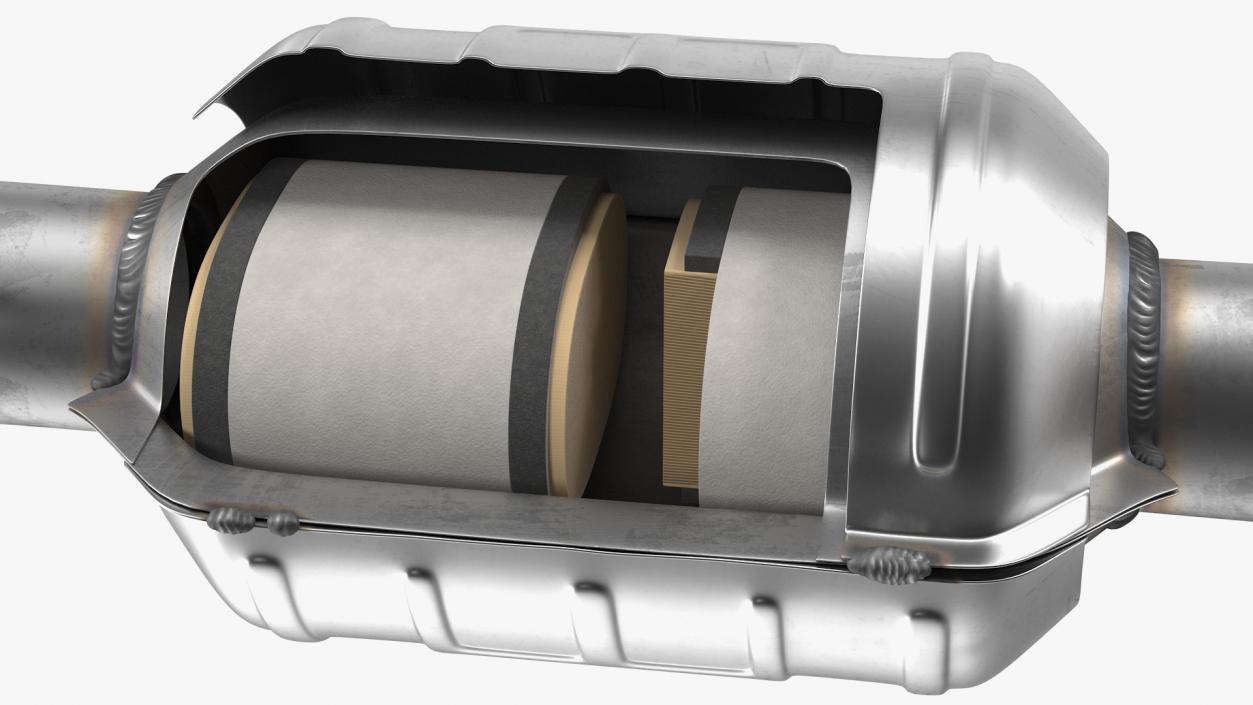 3D Catalytic Converter Cross Section model