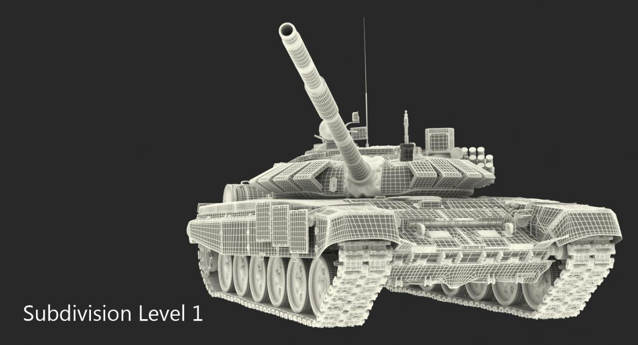 T-72B3 Soviet Main Battle Tank Rigged 3D