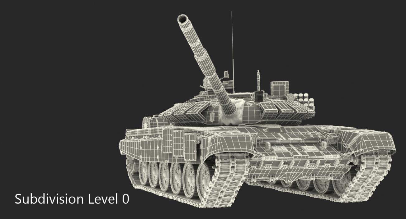 T-72B3 Soviet Main Battle Tank Rigged 3D