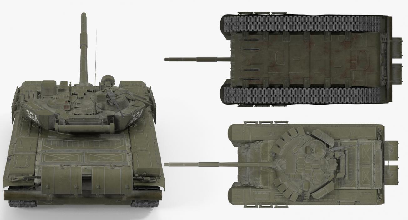 T-72B3 Soviet Main Battle Tank Rigged 3D