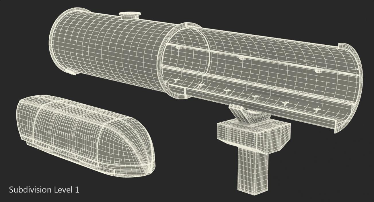 3D model Hyperloop One xp1 in Tube