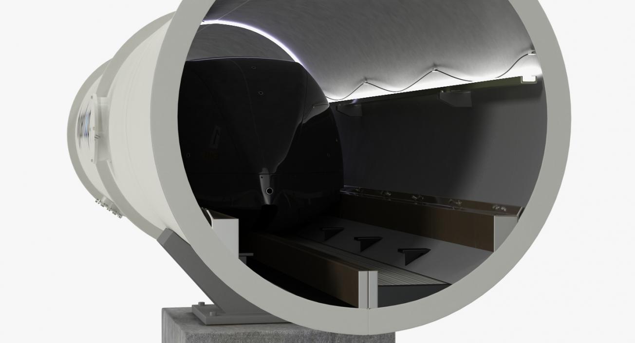 3D model Hyperloop One xp1 in Tube