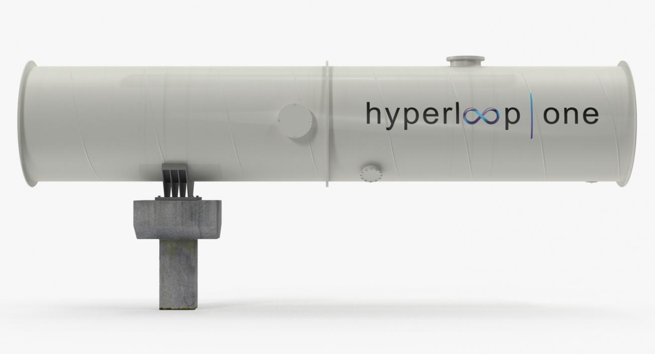 3D model Hyperloop One xp1 in Tube