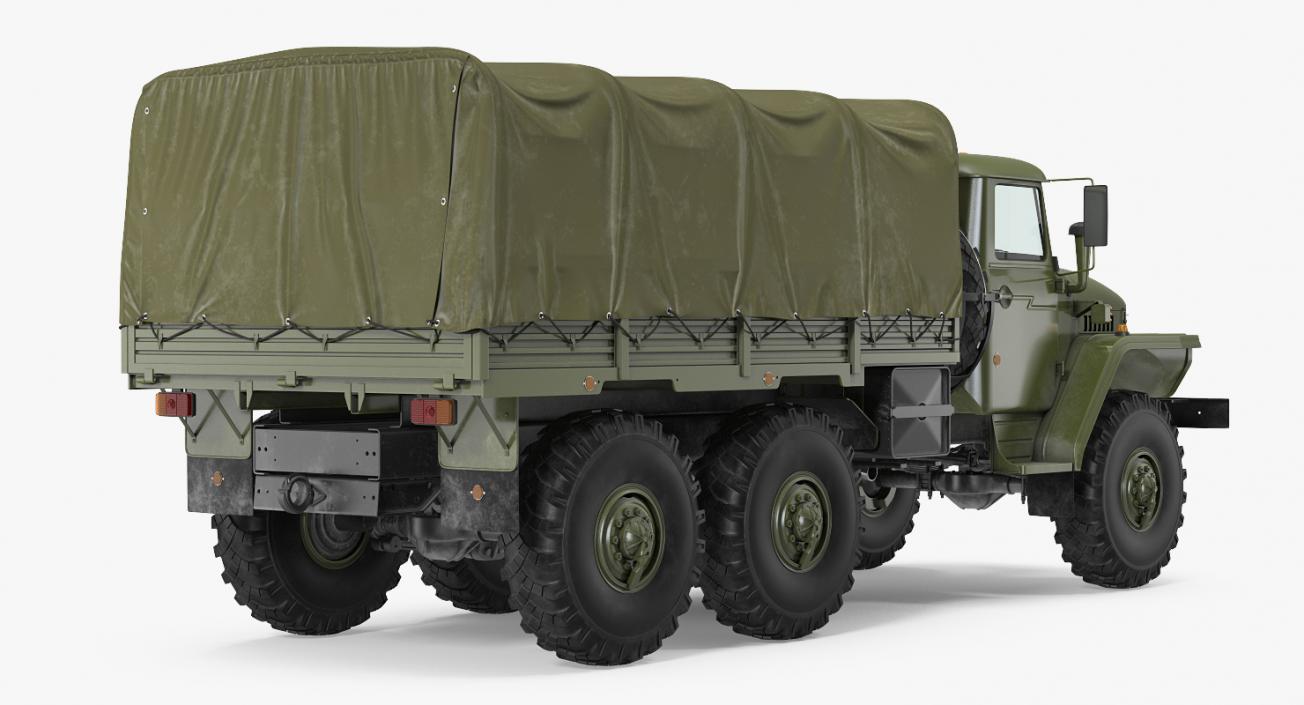 3D URAL 4320 Truck Off Road 6x6 Vehicle Rigged model