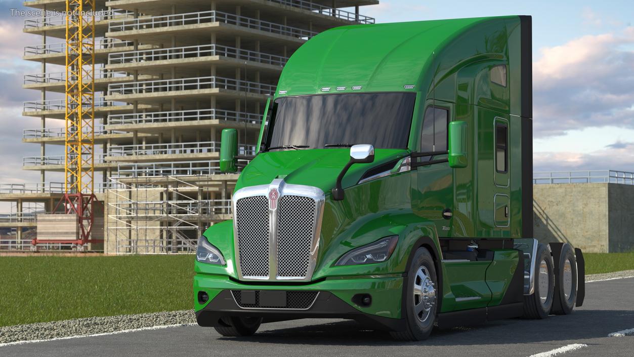 3D Kenworth T680 Truck Exterior Only model