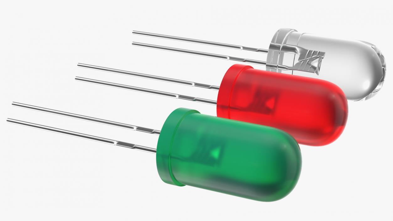 3D model Round Light Emitting Diode Set