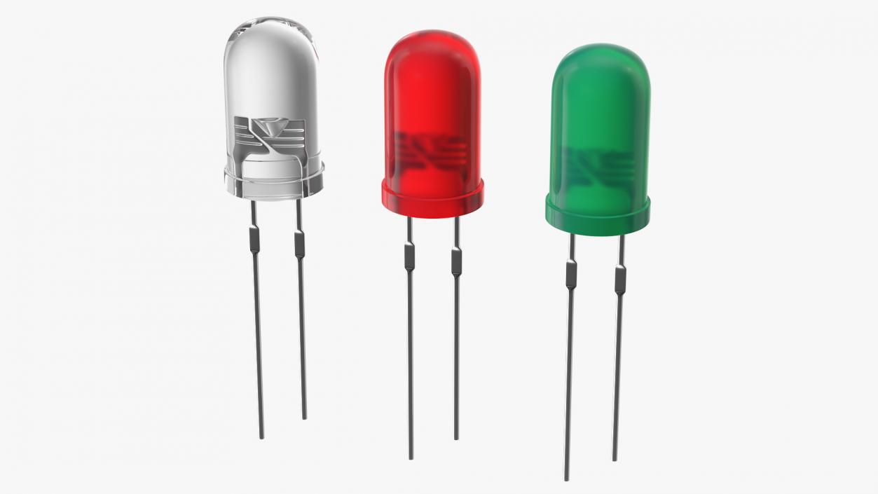 3D model Round Light Emitting Diode Set