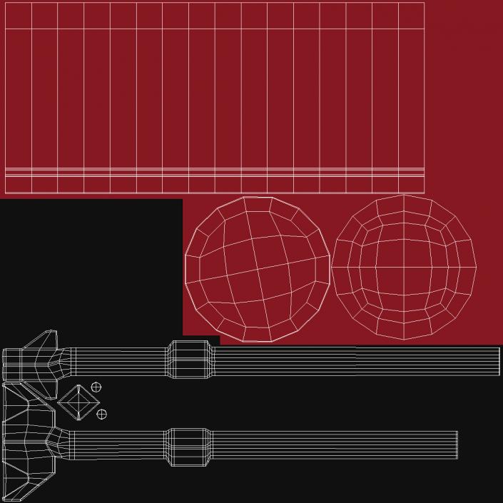 3D model Round Light Emitting Diode Set