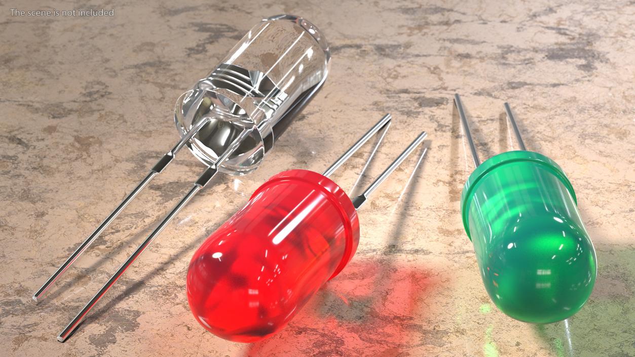 3D model Round Light Emitting Diode Set