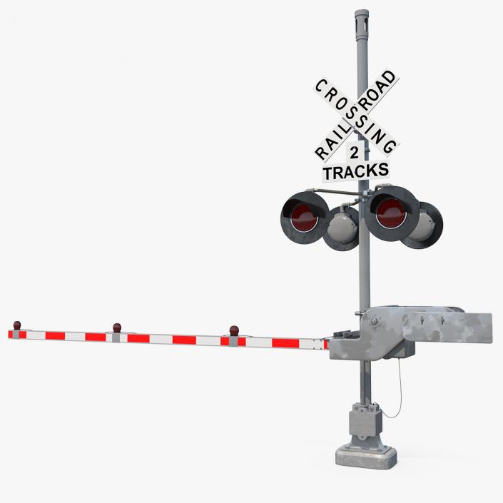 Railroad Crossing Gate 3D