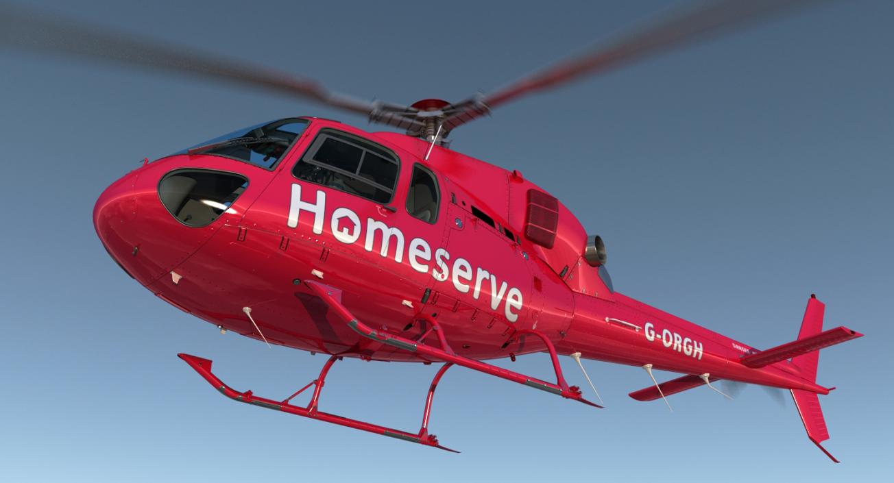 Homeserve Helicopter Eurocopter AS-355N 3D model