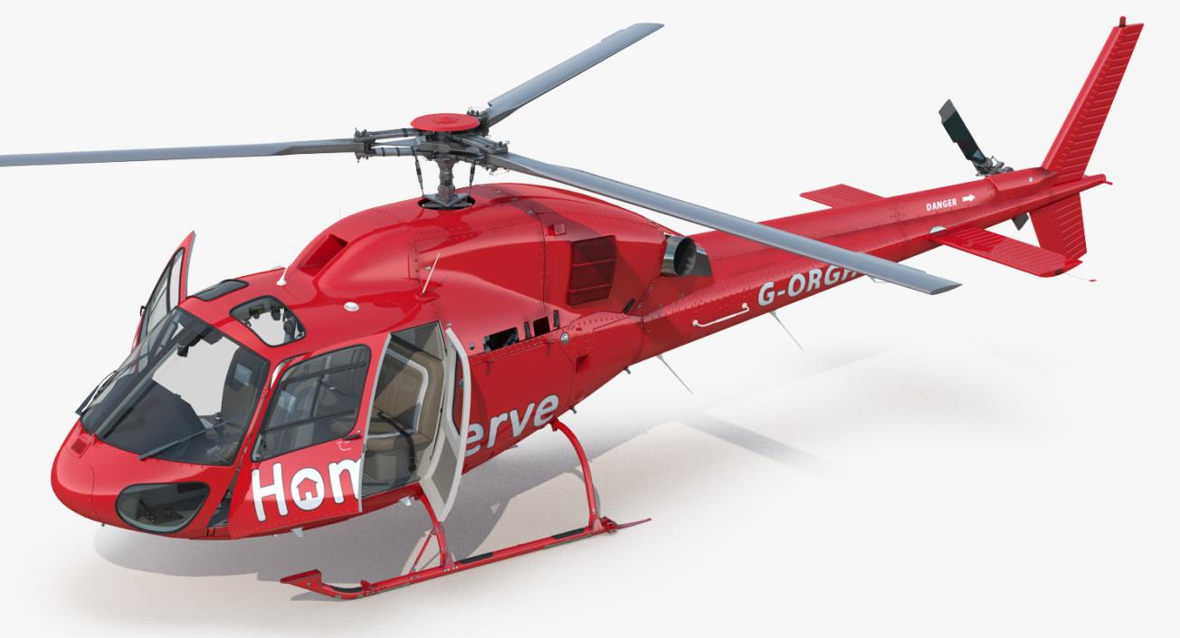 Homeserve Helicopter Eurocopter AS-355N 3D model