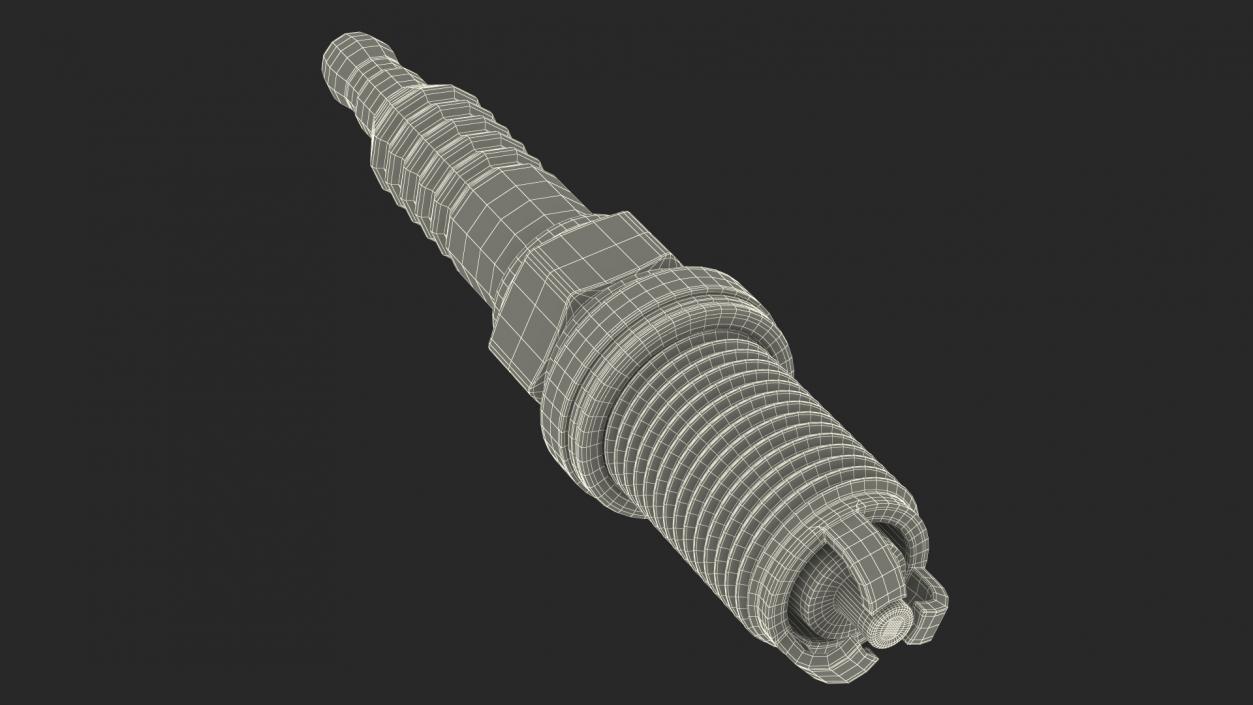 Electrode for Spark Plug 3 Stroke Red 3D