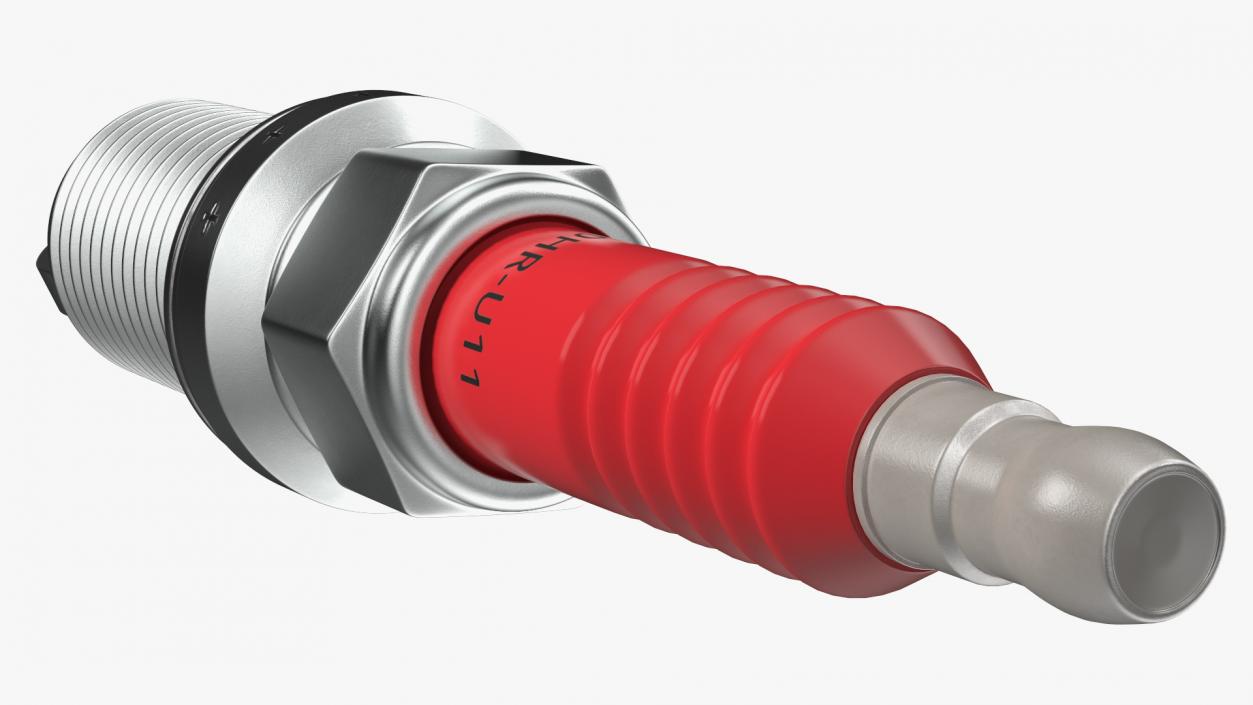 Electrode for Spark Plug 3 Stroke Red 3D