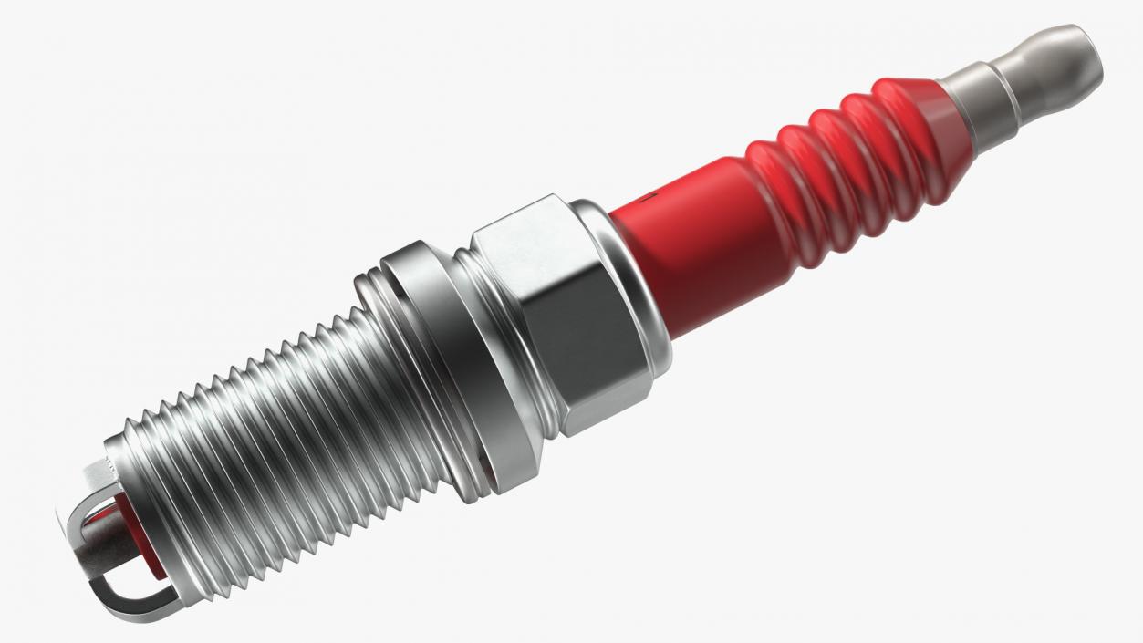 Electrode for Spark Plug 3 Stroke Red 3D