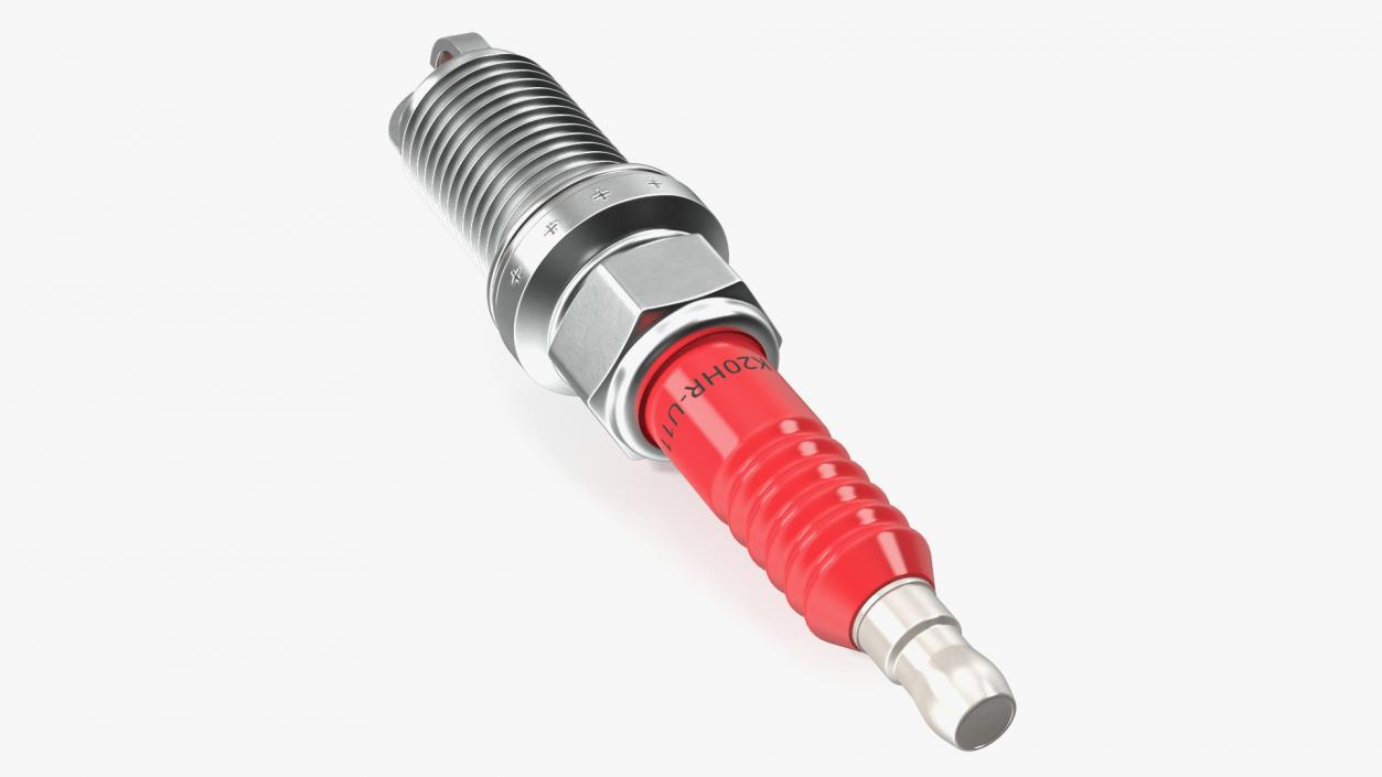 Electrode for Spark Plug 3 Stroke Red 3D