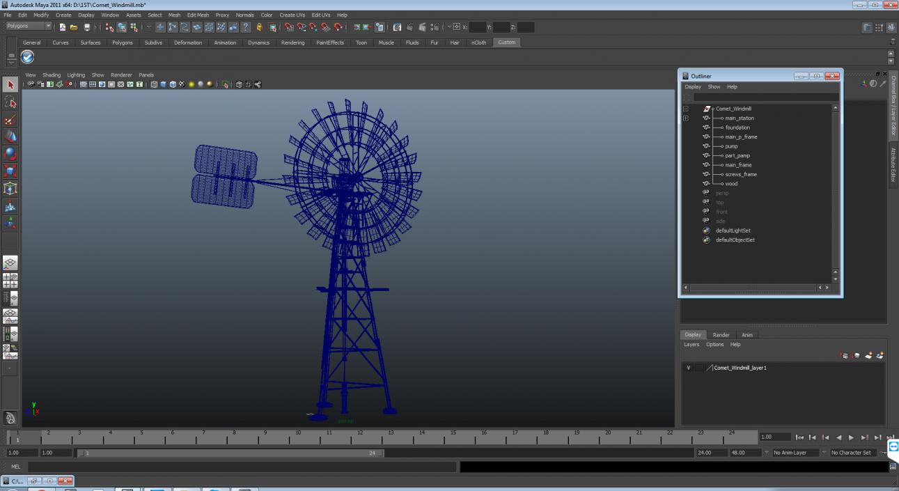 Comet Windmill 3D model