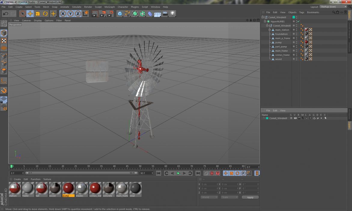 Comet Windmill 3D model