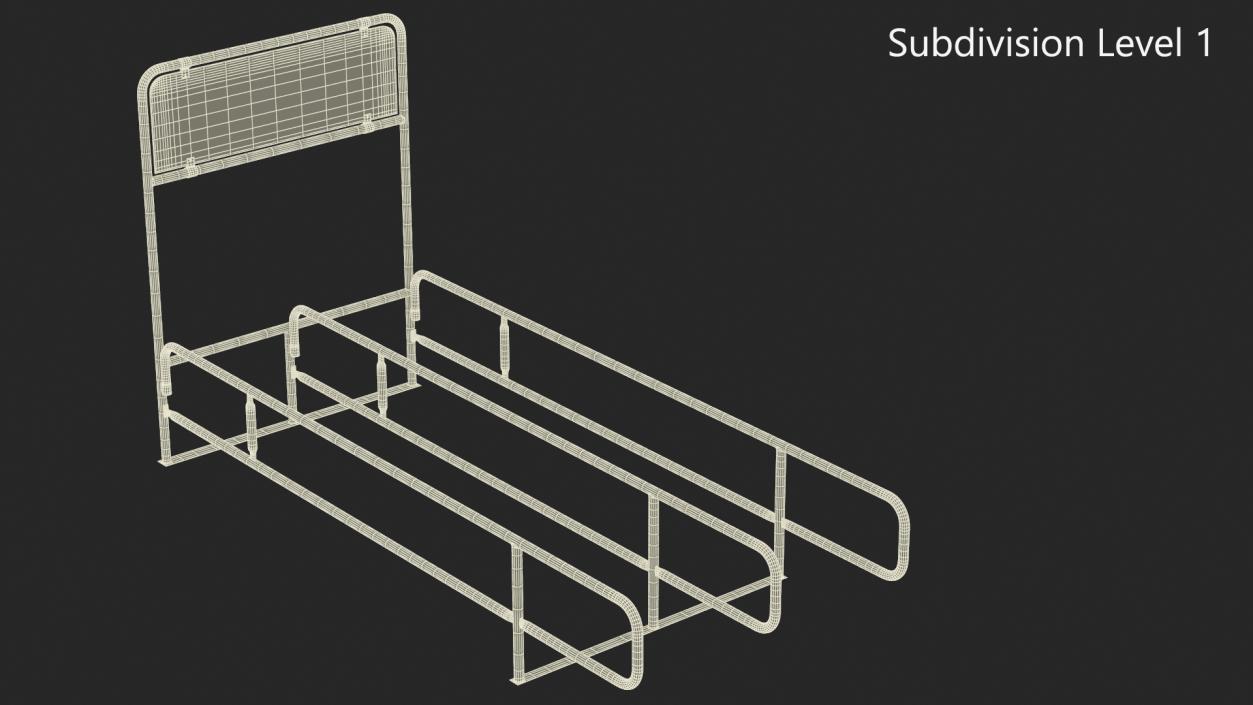 3D model Cart Corral Double Yellow