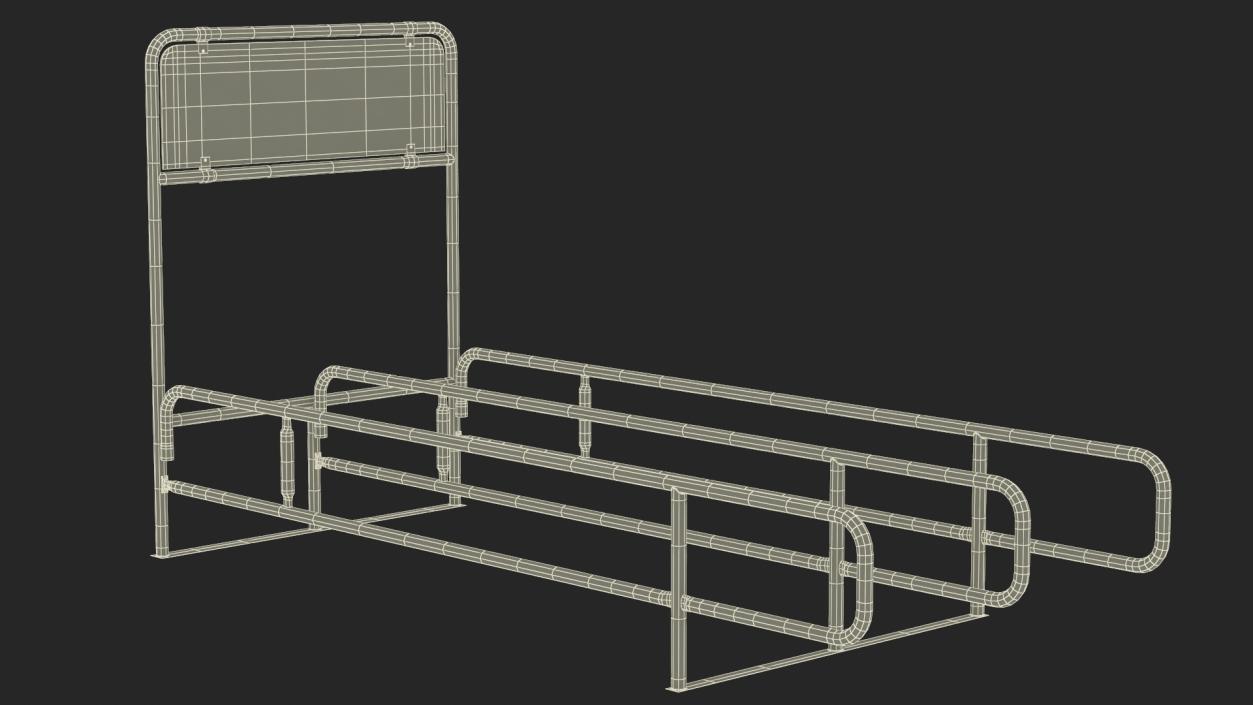 3D model Cart Corral Double Yellow