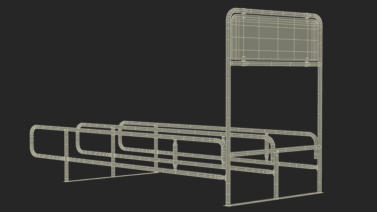 3D model Cart Corral Double Yellow