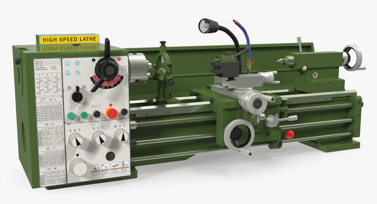 Metal Lathe Machine Generic 3D