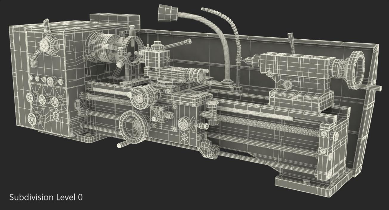 Metal Lathe Machine Generic 3D