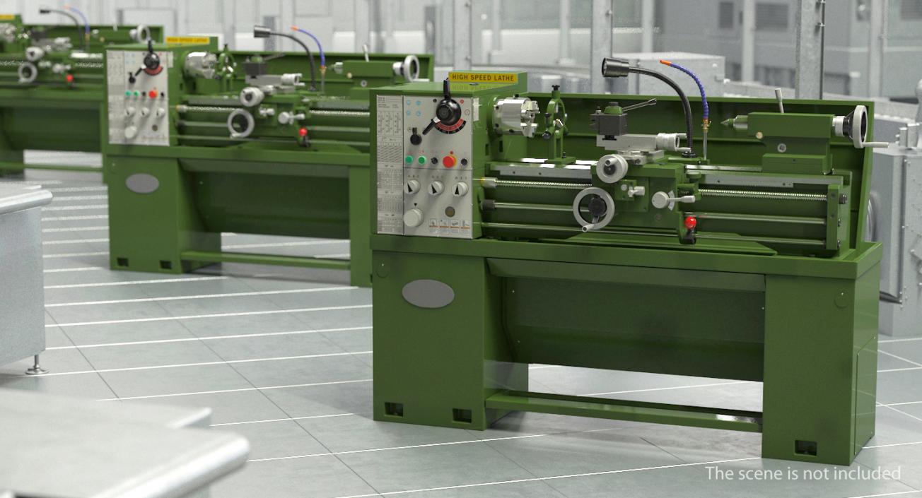 Metal Lathe Machine Generic 3D