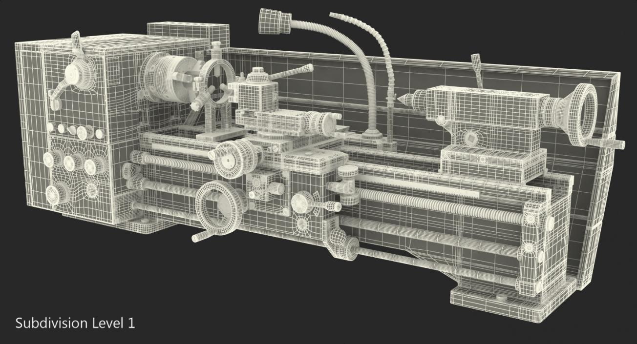 Metal Lathe Machine Generic 3D