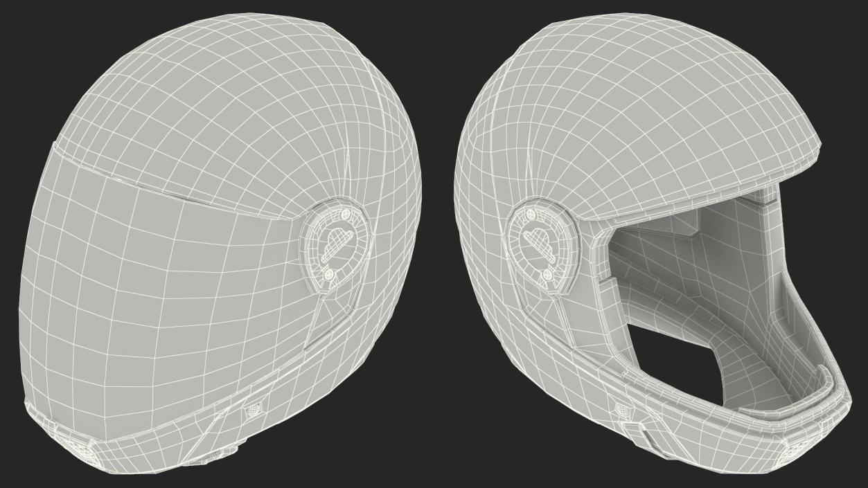 3D Orange Skydiving Helmet model