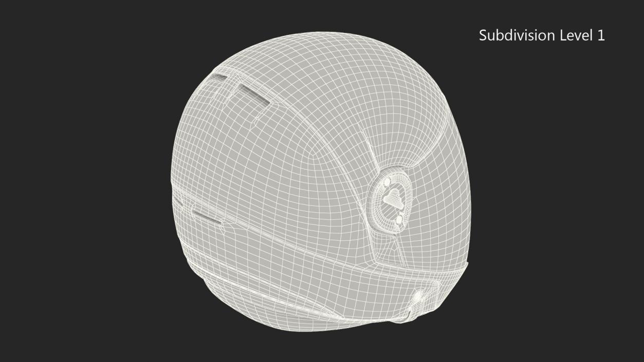 3D Orange Skydiving Helmet model