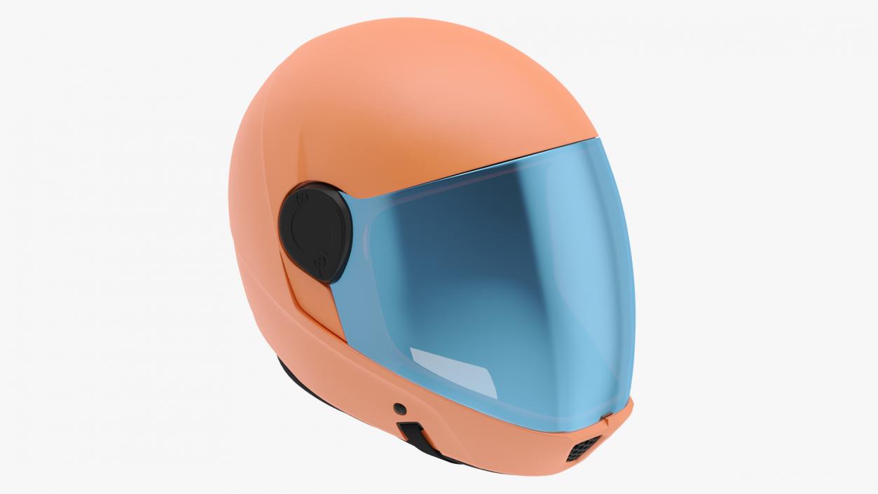 3D Orange Skydiving Helmet model