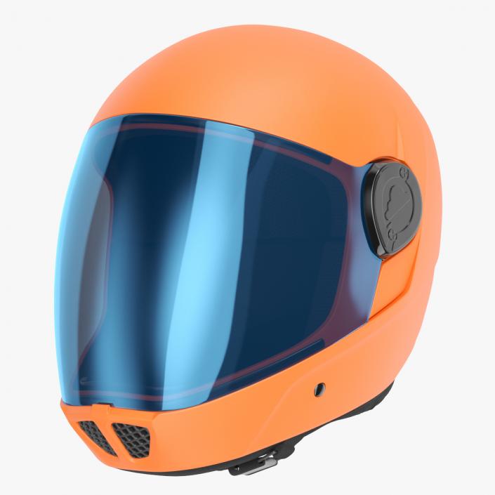 3D Orange Skydiving Helmet model