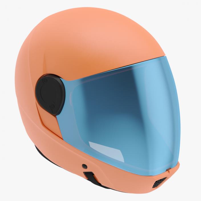 3D Orange Skydiving Helmet model